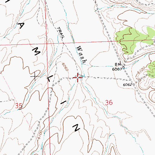 Topographic Map of Picketts Wash, UT