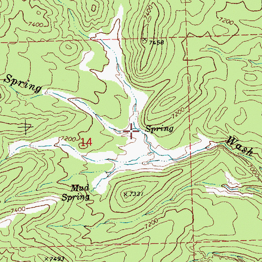 Topographic Map of Cold Spring, NV