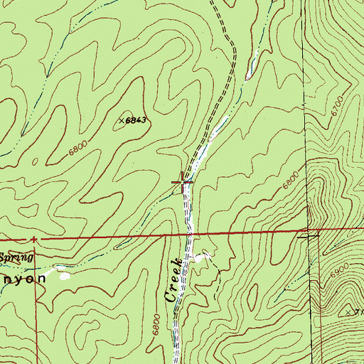 Topographic Map of West Fork Rosencrans Creek, NV
