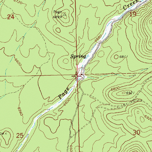 Topographic Map of Craws Ranch, NV