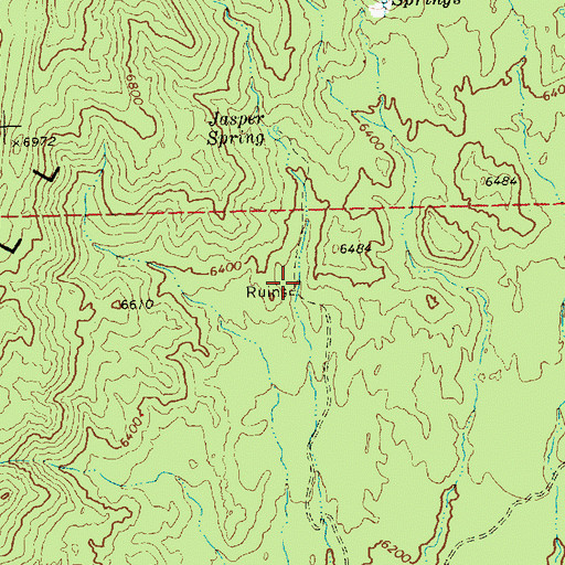 Topographic Map of Mule Shoe Spring, NV