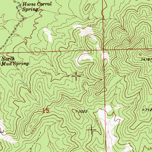 Topographic Map of Tribolata Spring, NV