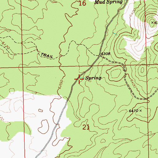 Topographic Map of Sagebrush Spring, NV