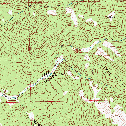 Topographic Map of Log Spring, NV
