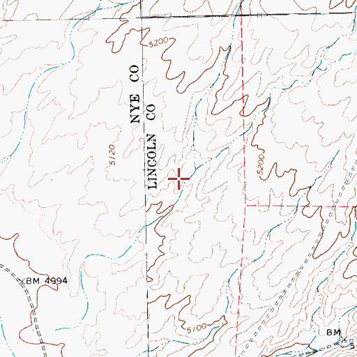 Topographic Map of Fox Mountain Reservoir, NV