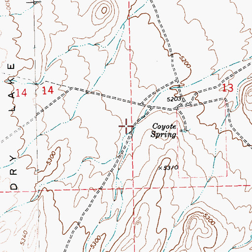 Topographic Map of Stonewall Spring, NV