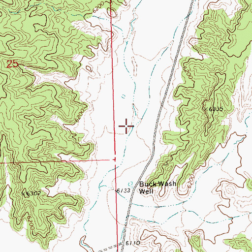Topographic Map of East Fork Spring Valley Wash, NV