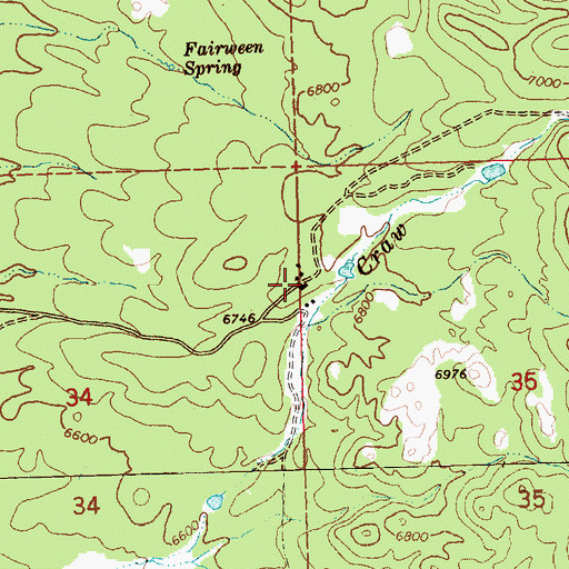Topographic Map of Nores Ranch, NV