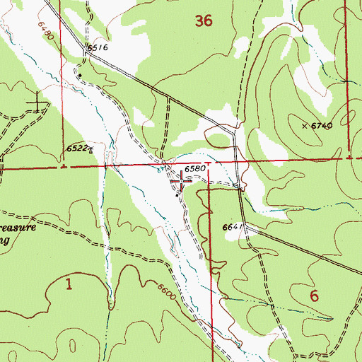 Topographic Map of Cole and Dolan Ranch, NV