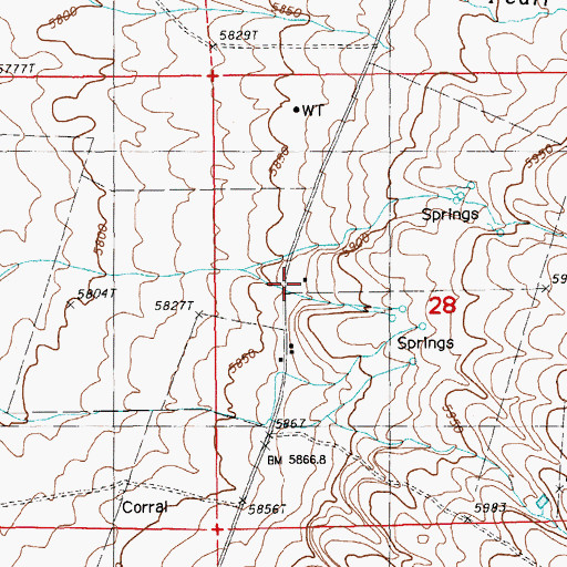 Topographic Map of G E Arnhold Ranch, NV