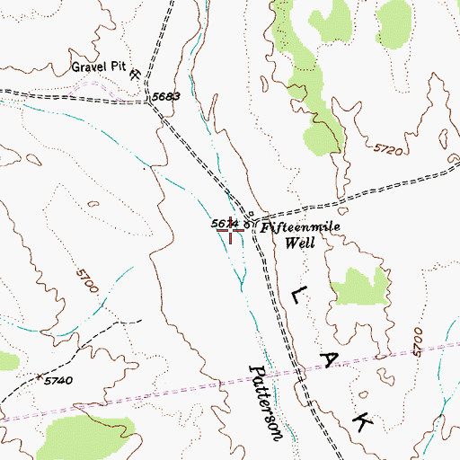 Topographic Map of Fifteen Mile Ranch (historical), NV