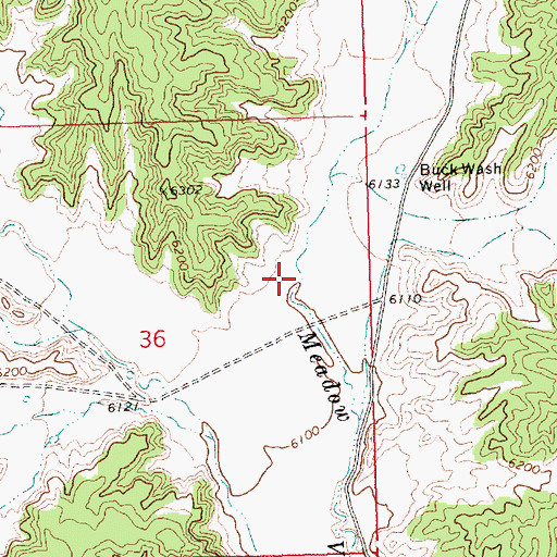 Topographic Map of Meadow Valley, NV