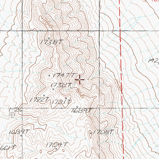 Topographic Map of Cow Camp Spring, NV