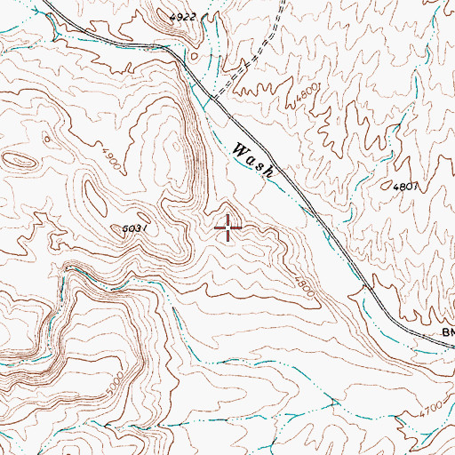 Topographic Map of Norton Fence, NV