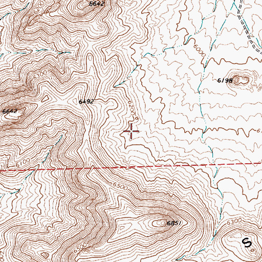 Topographic Map of Willow Spring, NV