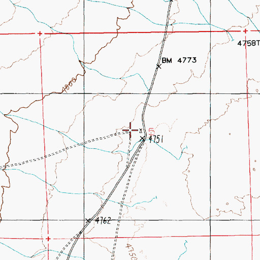 Topographic Map of Black Rock Well, NV