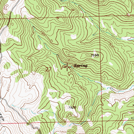Topographic Map of Lost Trail Spring, NV