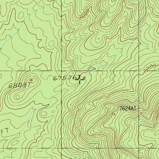Topographic Map of Camp Spring, NV