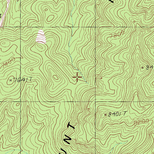 Topographic Map of Shingle Spring, NV