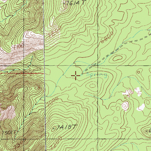 Topographic Map of Tunnel Spring, NV