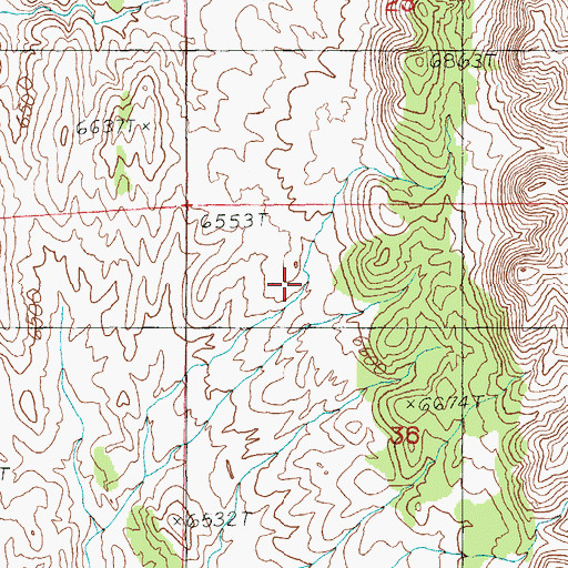 Topographic Map of Wheat Grass Spring, NV