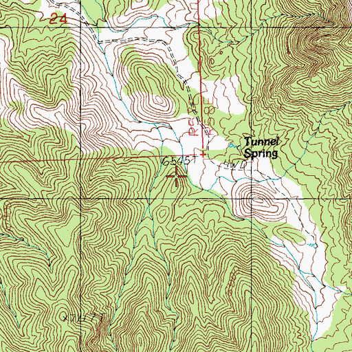 Topographic Map of Monte Spring, NV
