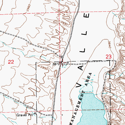 Topographic Map of Nesbitt Ranch, NV
