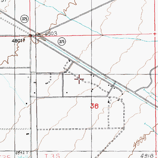 Topographic Map of Rachel, NV