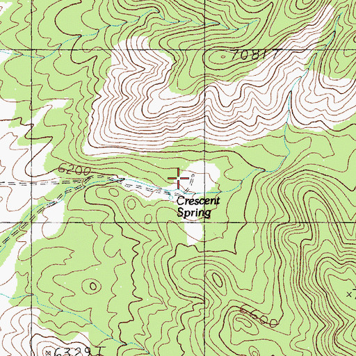 Topographic Map of Crescent Mill (historical), NV
