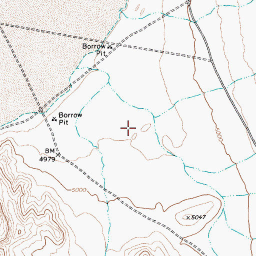 Topographic Map of Tule Reservoir, NV