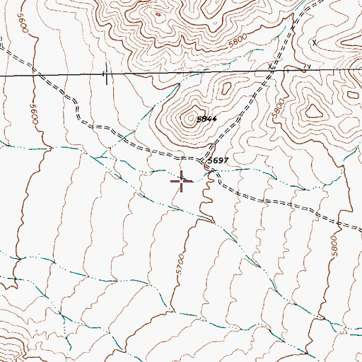 Topographic Map of Simmond Spring, NV