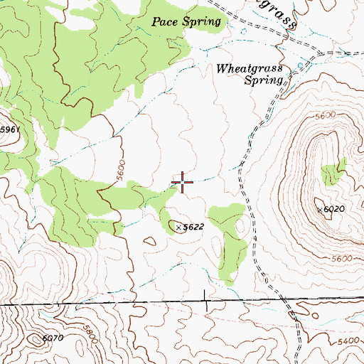 Topographic Map of Mustang Spring, NV