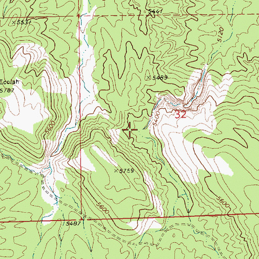 Topographic Map of Minto Reservoir, NV