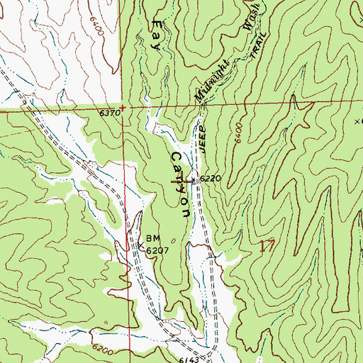 Topographic Map of Hackett Spring, NV