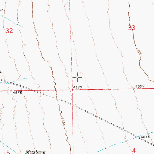 Topographic Map of Bristol Lake Number Four, NV