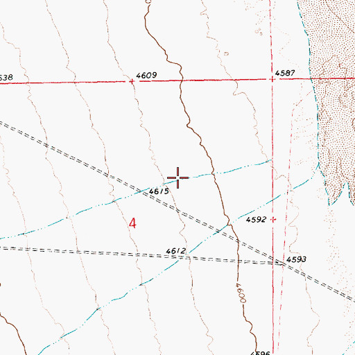 Topographic Map of Bristol Lake Number Three, NV