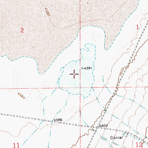 Topographic Map of Cliff Reservoir, NV