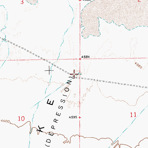 Topographic Map of Bristol Lake Number One, NV