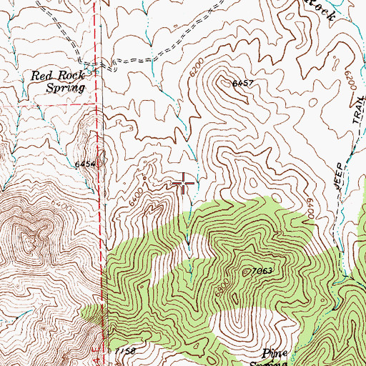 Topographic Map of Moon Spring, NV