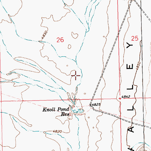 Topographic Map of Thiriot Reservoir, NV