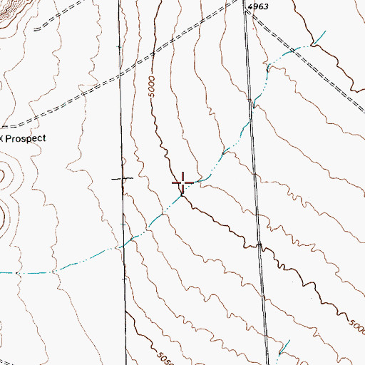 Topographic Map of Six Mile Spring, NV