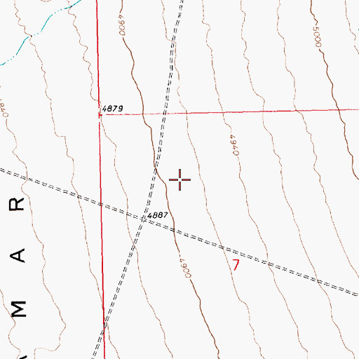 Topographic Map of Cottonwood Springs, NV