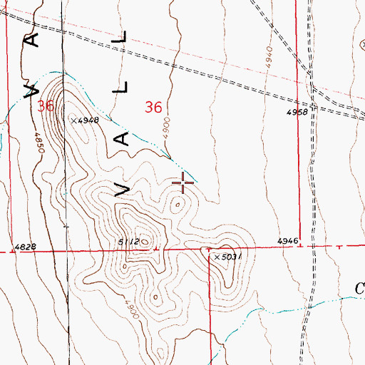 Topographic Map of Hughie Spring, NV