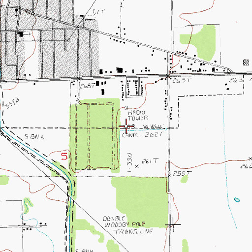 Topographic Map of KDRS-AM (Paragould), AR