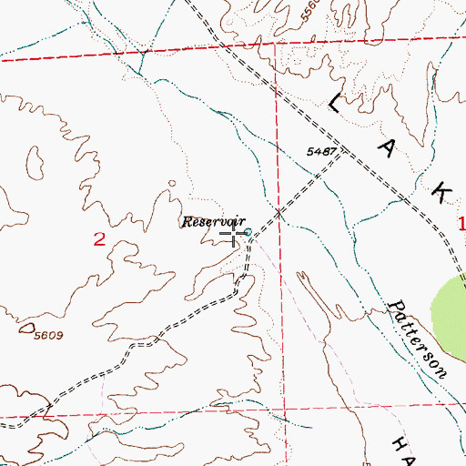 Topographic Map of Upper Patterson Reservoir, NV