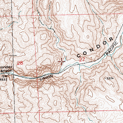 Topographic Map of Condar Ravine, NV