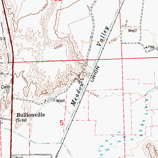 Topographic Map of Page Mill (historical), NV