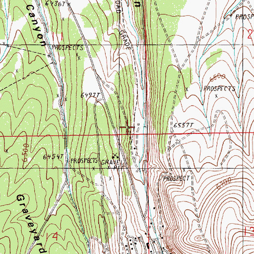 Topographic Map of Eureka Station (historical), NV