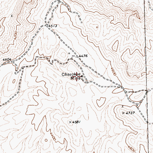 Topographic Map of Viola (historical), NV