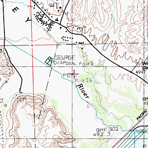 Topographic Map of West Point (historical), NV